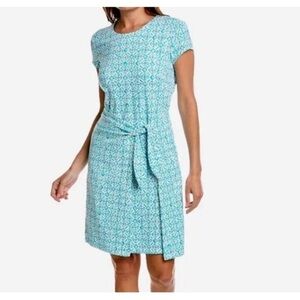 J McLaughlin Havana Mini Dress Catalina Cloth Wrap Blue size L